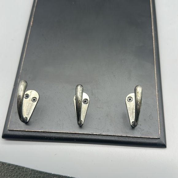 Black Wall Organizer with Hooks - Picture 7 of 9